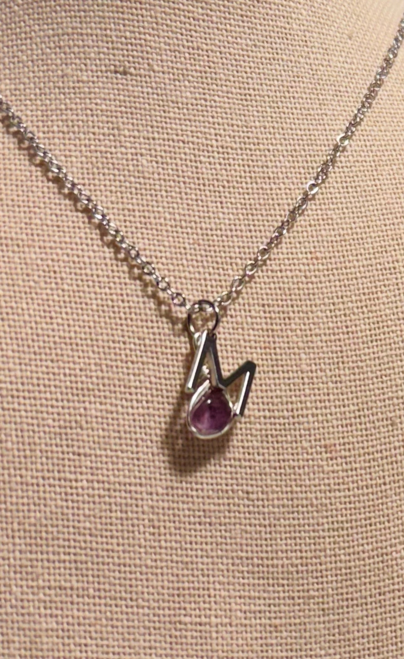 Custom Initial Necklace & Crystal