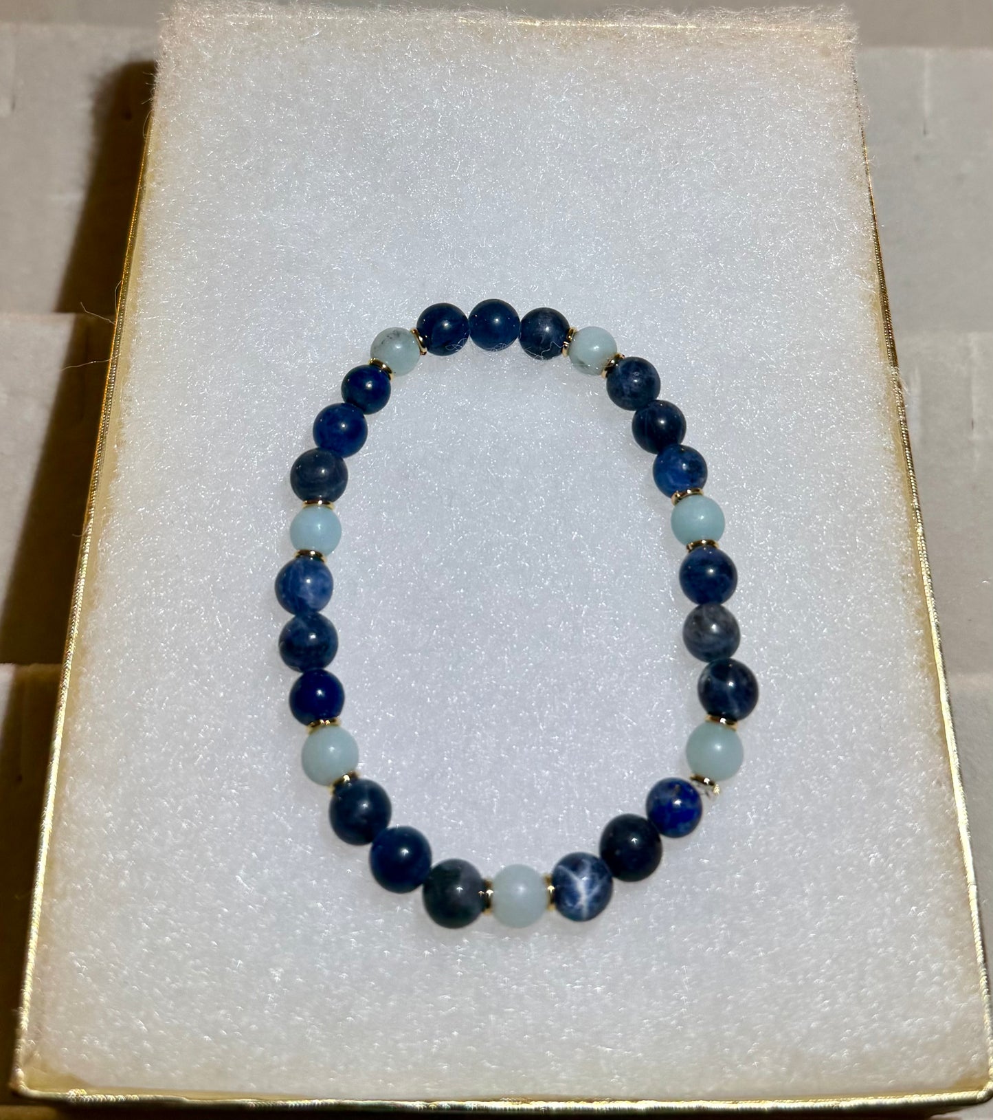 Lapis Lazuli and Aquamarine Bracelet