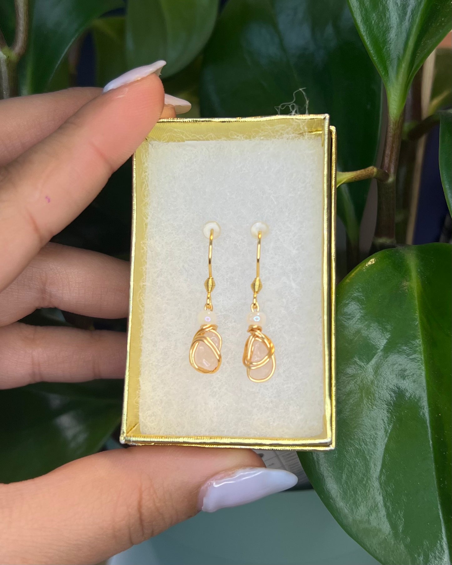 Rose Quartz Earrings
