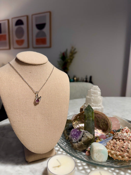 Custom Initial Necklace & Crystal