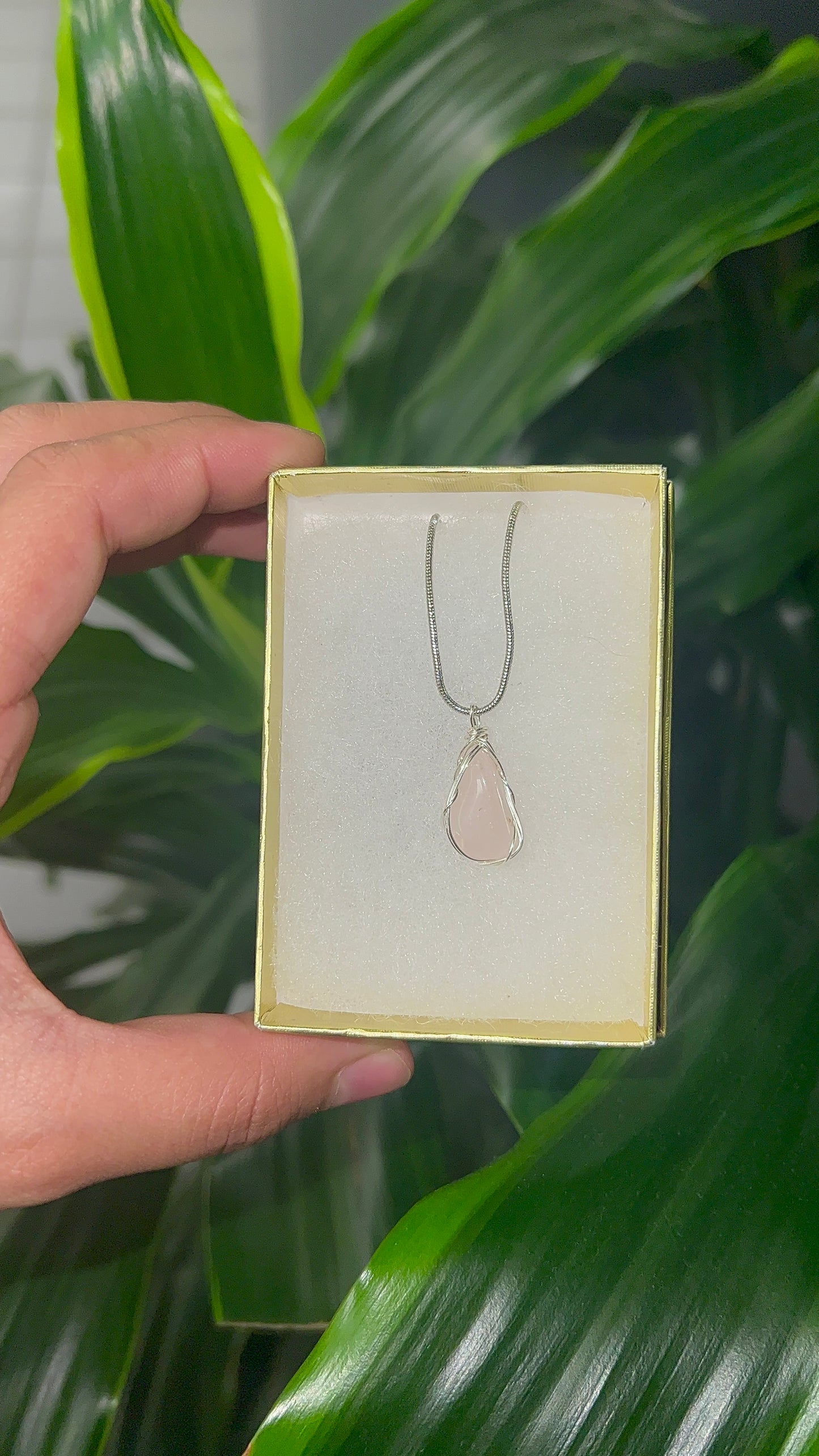 Small Rose Quartz Necklace