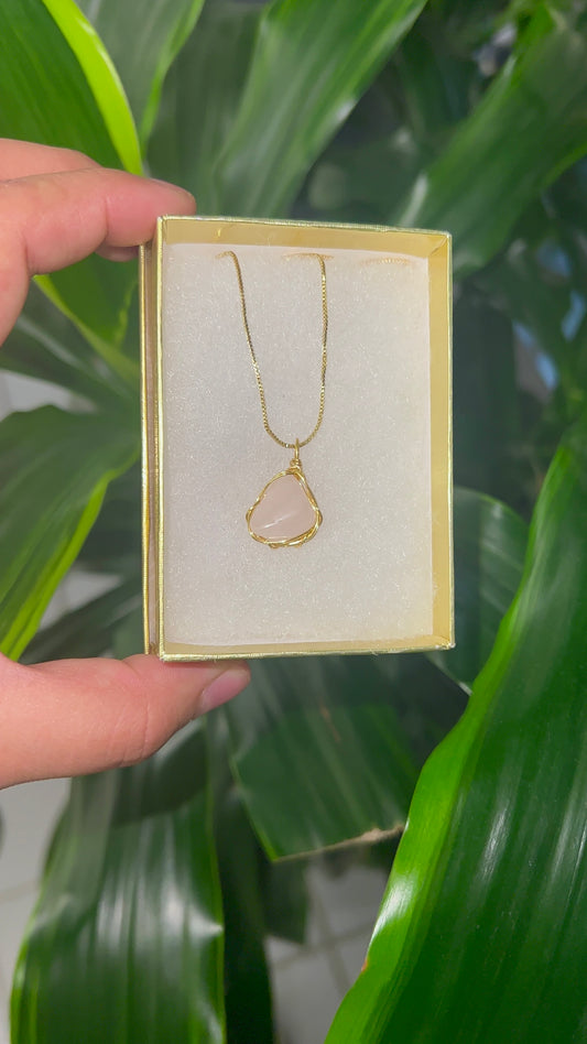Small Rose Quartz Necklace