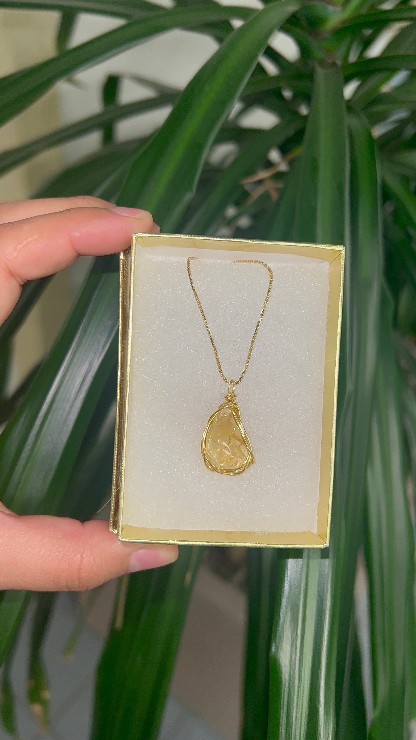Petit collier citrine