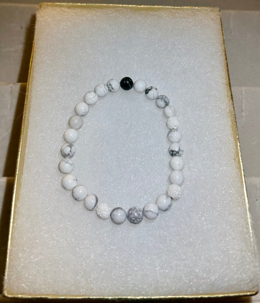 Howlite & Volcano Stone Bracelet