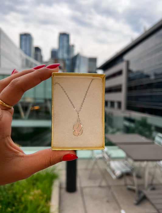 Small Rose Quartz Necklace